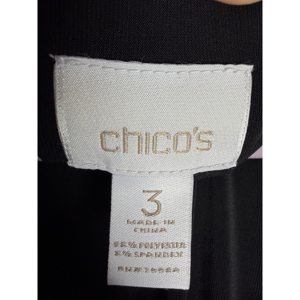 Chico's Multicolor Sleeveless Ruched Pullover Stretch Maxi Dress Women's Size XL - Picture 3 of 8